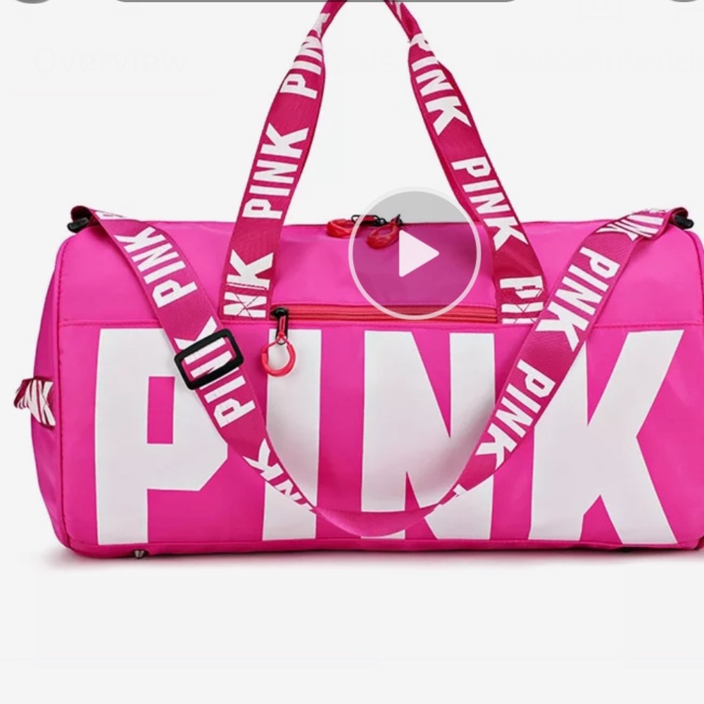 Pink gym bag